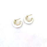 Lost Lady New Fashion Semicircle Oil Dripping Earrings Ladies Alloy Earrings With The Same Type of Jewelry Wholesale