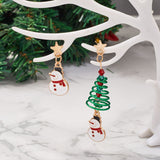 New Trendy Christmas Women's Earrings Cute Elk Santa Claus Xmas Tree Snowman Bell Earrings Girl New Year Jewelry Christmas Gifts