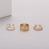 Fashion Minimalism Round Rings Set Boho Classic Geometric Twist Open Ring Joint Rings for Women Female Jewelry