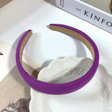 New Satin Hair Band Girls Solid Color Headband Wide Padded Hair Hoop Headwear Wholesale Fashion Hair Accessories for Women