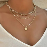 DAXI Trendy Gold Color Chain Necklaces For Women Punk Collar Boho Chokers Necklaces For Women Jewelry Aesthetic Thick Necklace