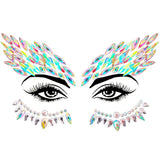 3D Acrylic Glitter Rhinestone Temporary Sexy Face Tattoo Sticker DIY Kids Holiday Party Masquerade Body Facial Jewelry Tattoo