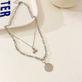 Kpop Vintage Harajuku Goth Metal Heart Neck Chains Choker Grunge Necklaces For Women Egirl Cosplay Aesthetic Accessories Jewelry