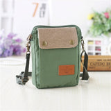 New Girls Canvas Messenger Bag Women Small Mobile Phone Bag Simple Casual Female Shoulder Bag