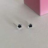 Mini Colorful Heart Ear Cartilage Piercing Lobe Stud Earring for Women Y2k Accessories Tragus Rook Helix Flat Ear Jewelry