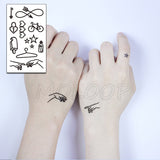 Feather Bird 8 Element Pattern Dandelion Temporary Tattoo Sticker Fake Tattoos for Women Men Body Makeup Waterproof Stickers