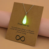 New Simple Luminous Beads Necklace Glowing Night Round Star Heart Pendant Glow In The Dark Necklace for Men Women Hallowen Gifts