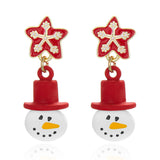 New Trendy Christmas Women's Earrings Cute Elk Santa Claus Xmas Tree Snowman Bell Earrings Girl New Year Jewelry Christmas Gifts