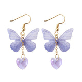 The new wings of butterfly wings earrings temperament butterfly fairy ear hook earrings dream jewelry earring