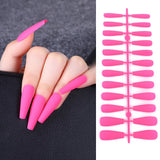 24Pcs Matte Long Ballerina False Nails Tips Colorful Coffin Full Cover Fake Nails With Glue Nail Art Decor Manicure Extension