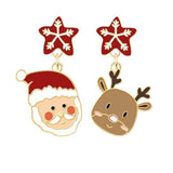 New Trendy Christmas Women's Earrings Cute Elk Santa Claus Xmas Tree Snowman Bell Earrings Girl New Year Jewelry Christmas Gifts