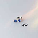 1 Pair Fashion Crystal Love Heart Stud Earrings for Women Trendy Party Wedding Ear Jewelry Gifts