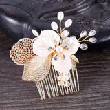 Rhinestone Pearl Bridal Hair Comb for Bride Miraculous Crystal Hair Comb Tiaras Women Girl Hair Jewelry Wedding Hair Accessories