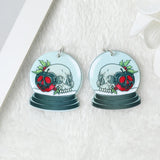 10Pcs Christmas Charms Creepy Coffin Crystal Ball Ouija Hat Ornaments Flatback Acrylic Findings for Jewelry Diy Making