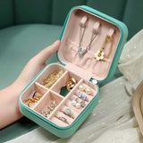 PU Jewelry Organizer Display Travel Jewelry Case Boxes Travel Portable Jewelry Box Storage Organizer Earring Holder Gifts