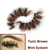 Mtcytea 3D Handmade Mink Eyelashes Brown Thick Long Faux Eyelash Natural Messy Cross Lashes For Lash Extension New  Makeup Tools