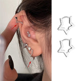 Mini Colorful Heart Ear Cartilage Piercing Lobe Stud Earring for Women Y2k Accessories Tragus Rook Helix Flat Ear Jewelry KAE312
