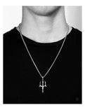 Neptune Trident Necklace Men's Tide Brand Niche High Design Sense  Style