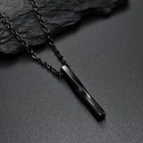 Fashion Men's Necklace Rectangle Pendant Necklace Fashion Simple Cross Chain Lover Gift Free Shipping