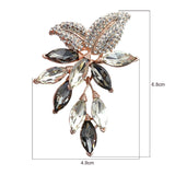 CINDY XIANG Big Crystal Flower Large Grape Pins and Brooches Wedding Jewelry Bijouterie Corsage Dress Coat Accessories