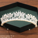 Silver Color Crown and Tiara Wedding Hair Accessories For Women  Crown For Bridal Crystal Rhinestone Diadema Tiaras Bride Crown