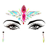 3D Acrylic Glitter Rhinestone Temporary Sexy Face Tattoo Sticker DIY Kids Holiday Party Masquerade Body Facial Jewelry Tattoo