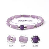 Natural Amethyst Body-purify Slimming Bracelet Stone Energy Bracelets for Women Weight Loss Bracelet Fatigue Relief Healing Yoga