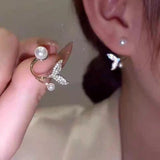 New Fashion Trend Unique Design Elegant Delicate Double Hoop Shell Earrings Ladies High Jewelry Banquet Party Gift Wholesale