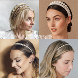 Fashion New Elegant Full Pearls Hairbands for Women Sweet Headband Hair Bundle Lady Hair Hoops Accessories