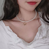 Vintage Multi-layer Pearl Necklaces For Women Irregular Pearl Pendant Necklace Choker Trend Wedding Jewelry Gift Party