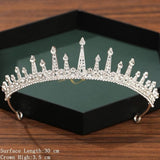 Silver Color Crown and Tiara Wedding Hair Accessories For Women  Crown For Bridal Crystal Rhinestone Diadema Tiaras Bride Crown