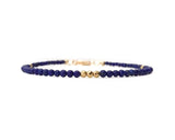 Mtcytea Lapis bracelet for Men Lapis lazuli Bead Bracelet Gold Hematite Mens Bracelet Blue Stone Bracelet Hematite Bracelet