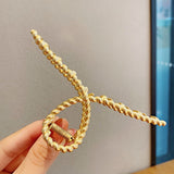 Fashion Gold Silver Hollow Geometric Hair Clips Metal Hair Claw Cross Hairclip Headband Hairpin Hair Crab Women Hair Accessories