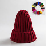 Unisex Hat Cotton Blends Solid Warm Soft HIP HOP Knitted Hats Men Winter Caps Women's Skullies Beanies For Girl Wholesale шляпа