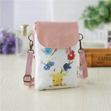 New Girls Canvas Messenger Bag Women Small Mobile Phone Bag Simple Casual Female Shoulder Bag