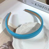 New Satin Hair Band Girls Solid Color Headband Wide Padded Hair Hoop Headwear Wholesale Fashion Hair Accessories for Women