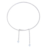 Rhinestone Choker Necklaces Torques Collar Women Statement Simple Open Collar Necklace Ladies Party Necklace