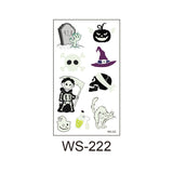 New Halloween tattoo stickers waterproof sweat fluorescent disposable tattoo stickers children cartoon face tattoo stickers