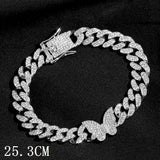 Flatfoosie Hip Hop Iced Out Chunky Cuban Chain Anklets For Women Luxury Rhinestone Link Ankle Bracelet Beach Barefoot Jewelry