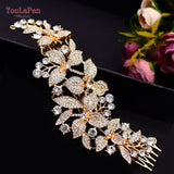 TOPQUEEN HP301 Indian Bridal Hair Accessories Alloy Flower Bridal Crowns and Tiaras Silver Hair Pieces Wedding Hair Jewelry