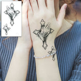 Feather Bird 8 Element Pattern Dandelion Temporary Tattoo Sticker Fake Tattoos for Women Men Body Makeup Waterproof Stickers