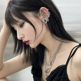 Punk Gothic Rose Flower Ear Cuff Earrings For Women Personality New Jewelry Vintage Earings Wholesale