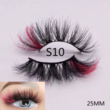 3D Mixed Color Mink Lashes Wholesale Beauty Natural Individual Eyelashes Fluffy Lash Extension mix pink blue dramatic lash