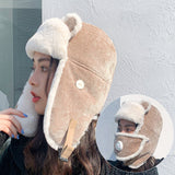 Mtcytea K79 Women's Hat Winter HaTt Ushanka hat For Female Thicken Cold Cap Warm Hat Windbreak Hat Warm Hat Pilot Cap Hat With Earflaps