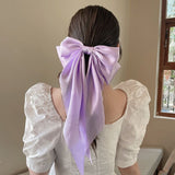 Solid Color Bow Ribbon Hair Clip New Women Large Bowknot Barrettes Women Ponytail Clip Headband Girls Hair Accessories Gift