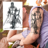 Large Cool Spartan Warrior Temporary Tattoos For Men Boys Ancient Gladiator Fake Waterproof Big Arm Tattoo Stickers Ares Mars