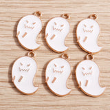 10pcs/lot Enamel Halloween Charms for Jewelry Making Cute Pumpkin Bat Ghost Charms Pendants for Necklaces Earrings DIY Accessory