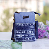 New Girls Canvas Messenger Bag Women Small Mobile Phone Bag Simple Casual Female Shoulder Bag