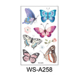 10 kind Watercolor Floral Butterfly Tattoo Children Safe Makeup Temporary Flower Body Arm Disposable Sticker tatouage temporaire